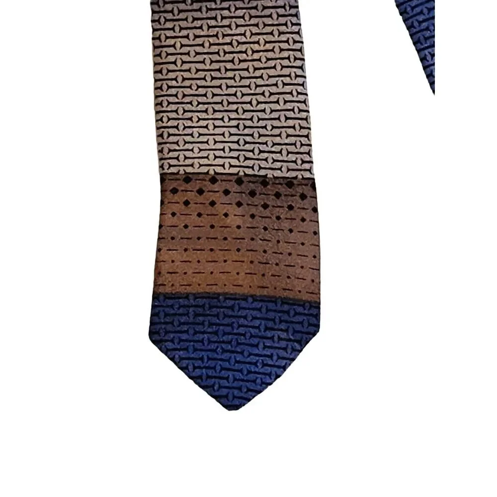 #6630 Honors blue silk mens necktie